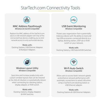 StarTech.com DKT31CHDVCM laptop dock/port replicator Wired USB 3.2 Gen 2 (3.1 Gen 2) Type-C Black, Gray