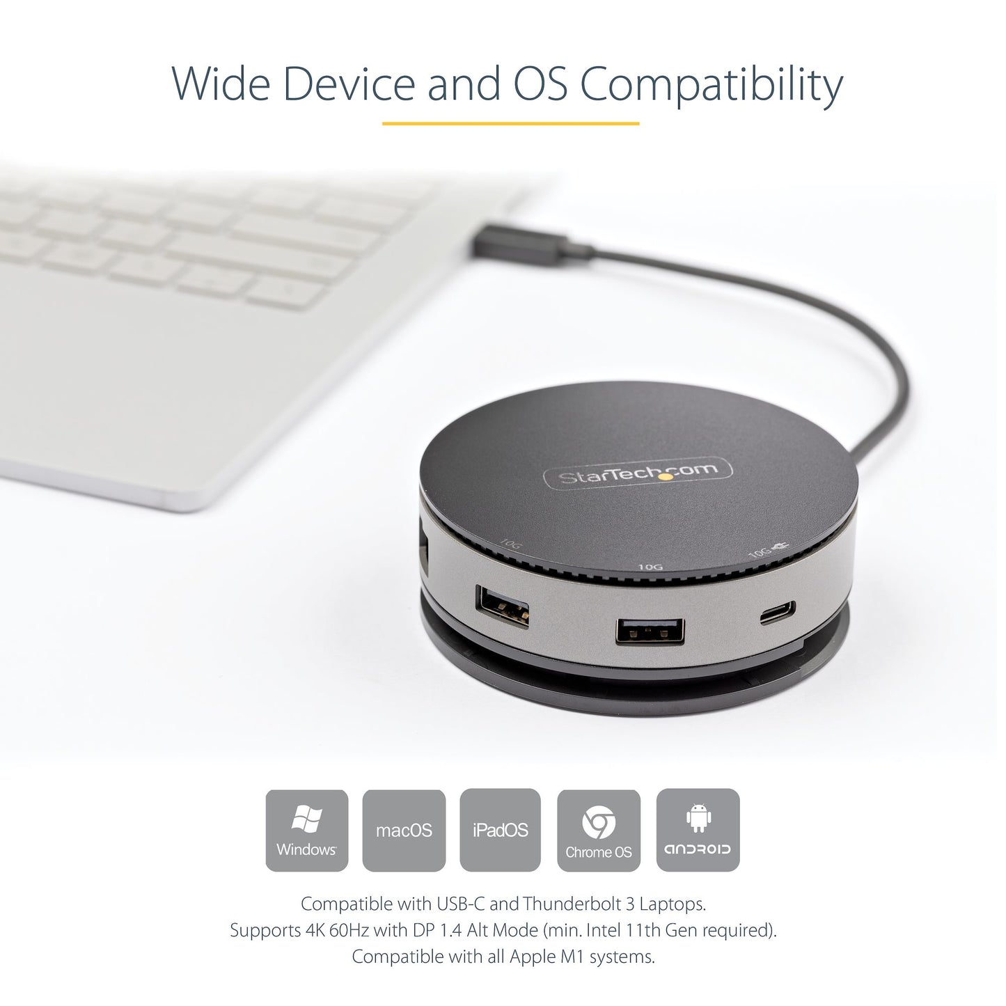 StarTech.com DKT31CHDVCM laptop dock/port replicator Wired USB 3.2 Gen 2 (3.1 Gen 2) Type-C Black, Gray