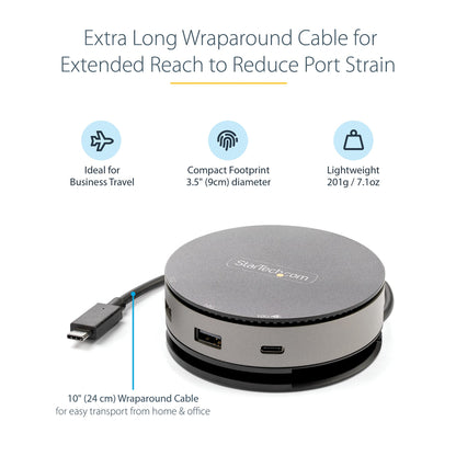 StarTech.com DKT31CHDVCM laptop dock/port replicator Wired USB 3.2 Gen 2 (3.1 Gen 2) Type-C Black, Gray