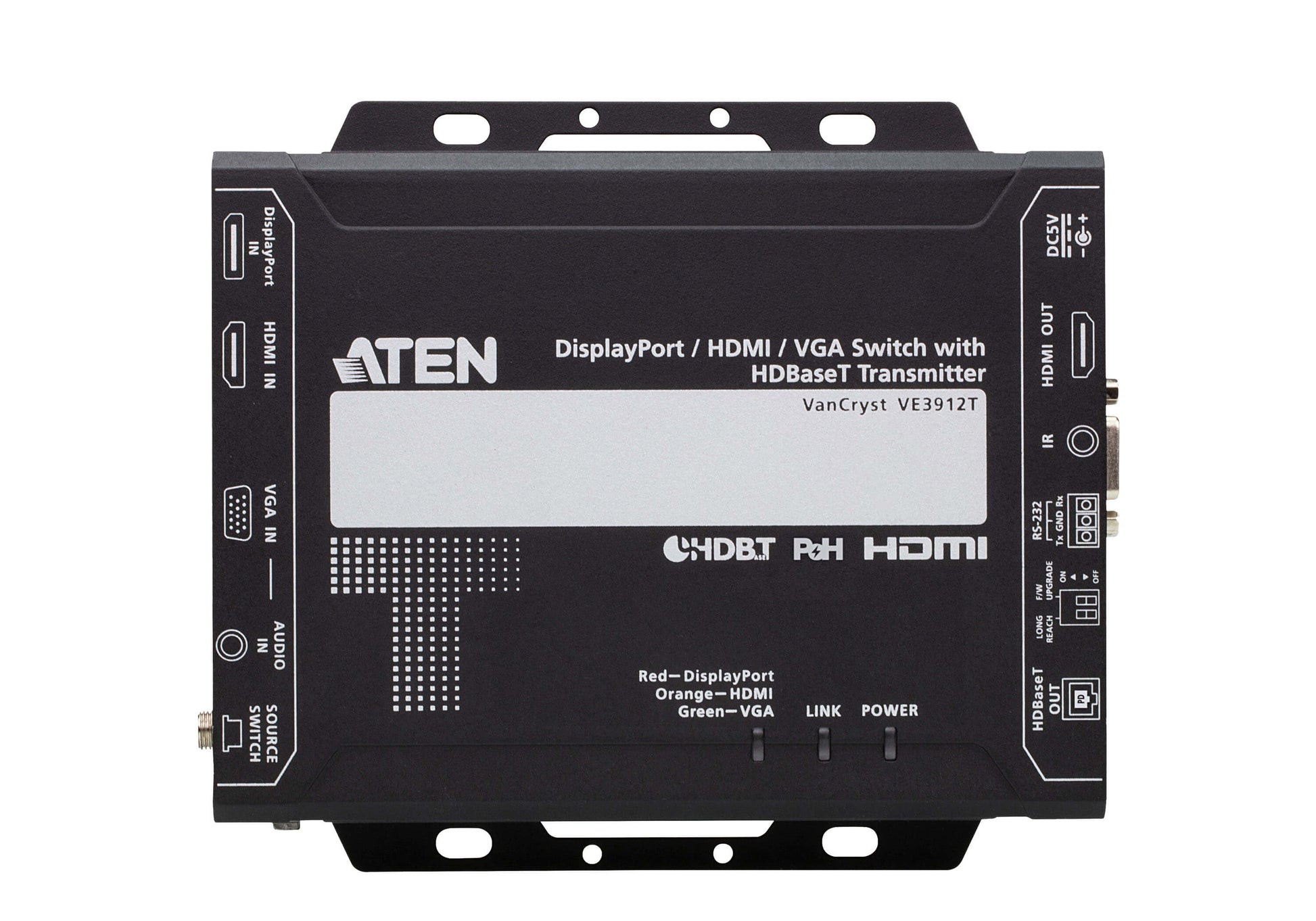 ATEN VE3912T AV extender AV transmitter Black