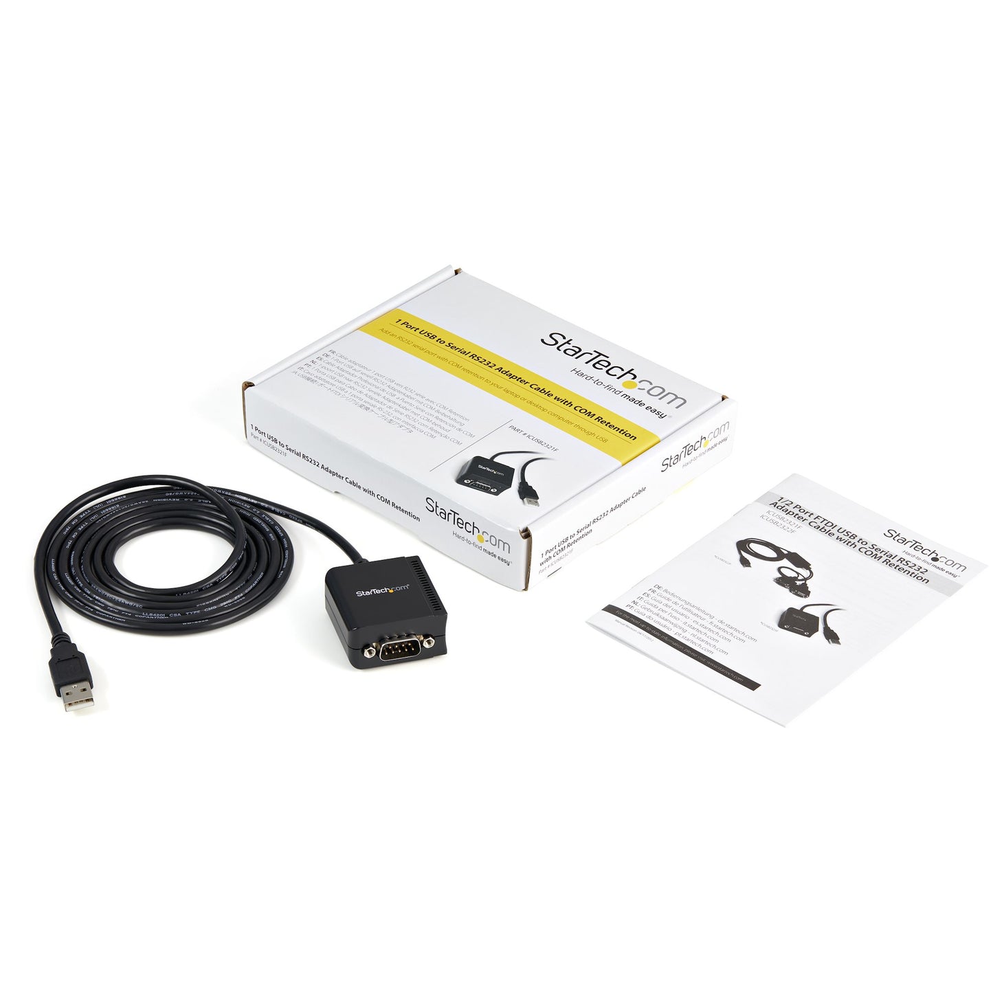 StarTech.com ICUSB2321F cable gender changer DB-9 USB 2.0 A Black