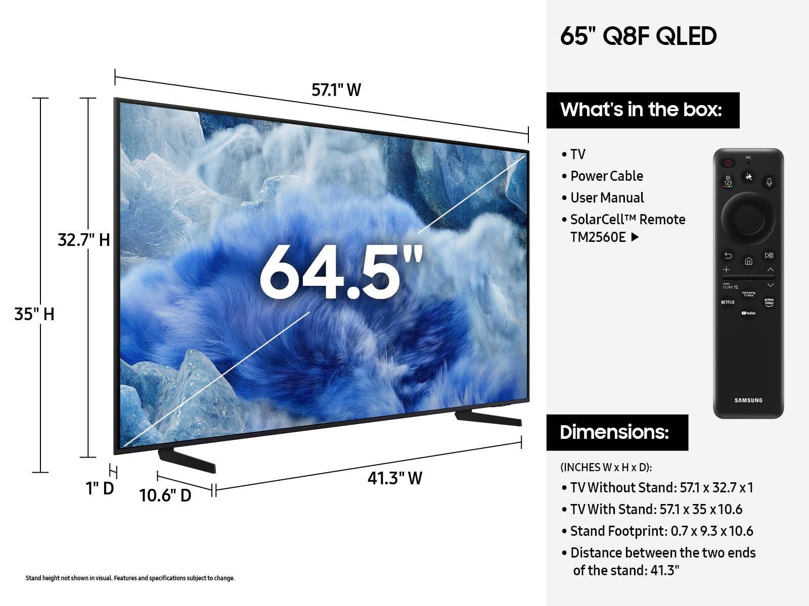 Samsung Q8F QN65Q8FAAF 65" 4K Ultra HD Smart TV Wi-Fi Black