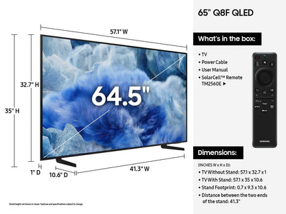 Samsung Q8F QN65Q8FAAF 65" 4K Ultra HD Smart TV Wi-Fi Black