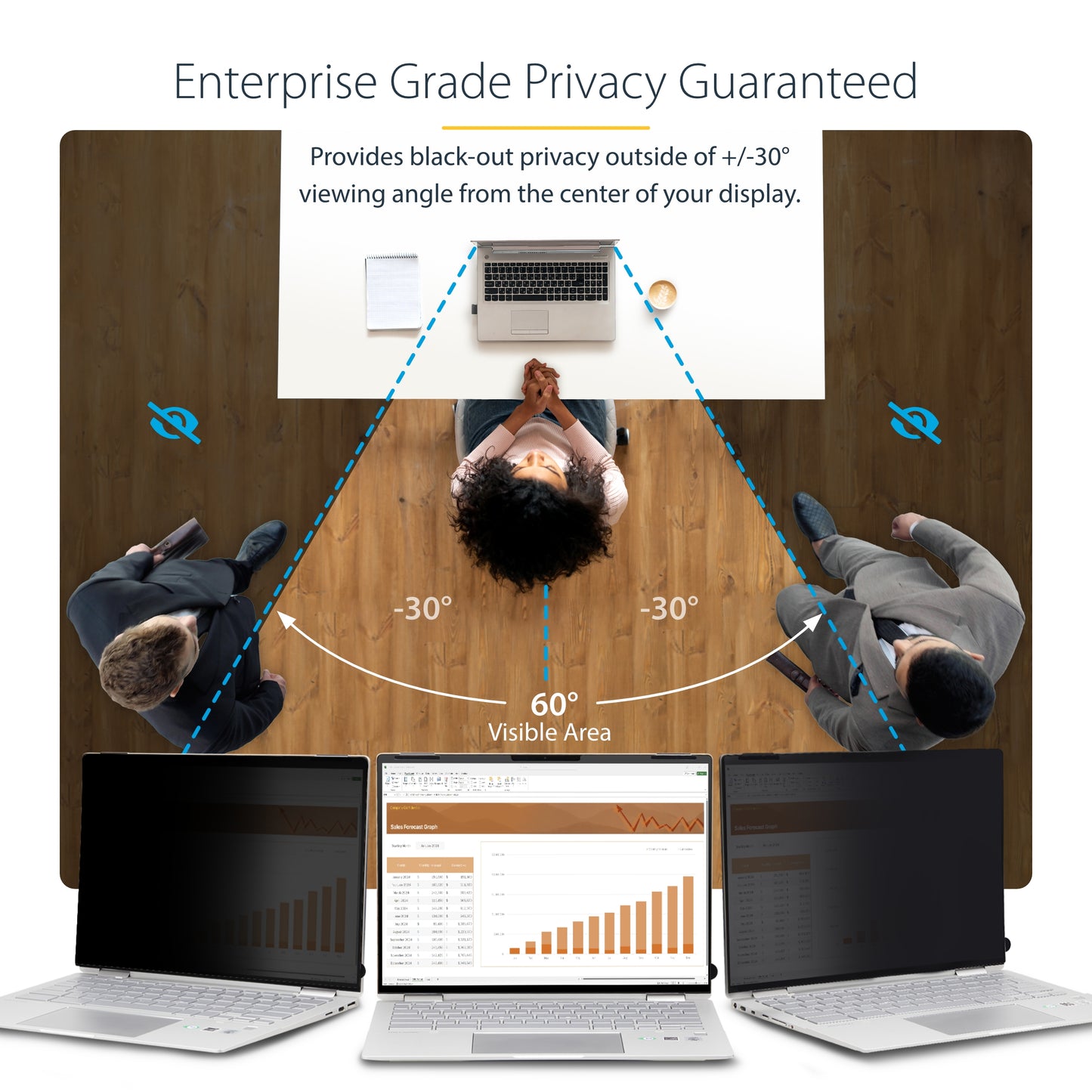 StarTech.com 14LT6-PRIVACY-SCREEN display privacy filters 14" Laptop Frameless display privacy filter