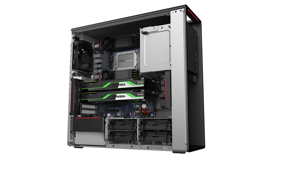 Lenovo ThinkStation P620 AMD Ryzen Threadripper PRO 5965WX 32 GB DDR4-SDRAM 1 TB SSD AMD Radeon Pro W6800 Windows 11 Pro Tower Workstation Black