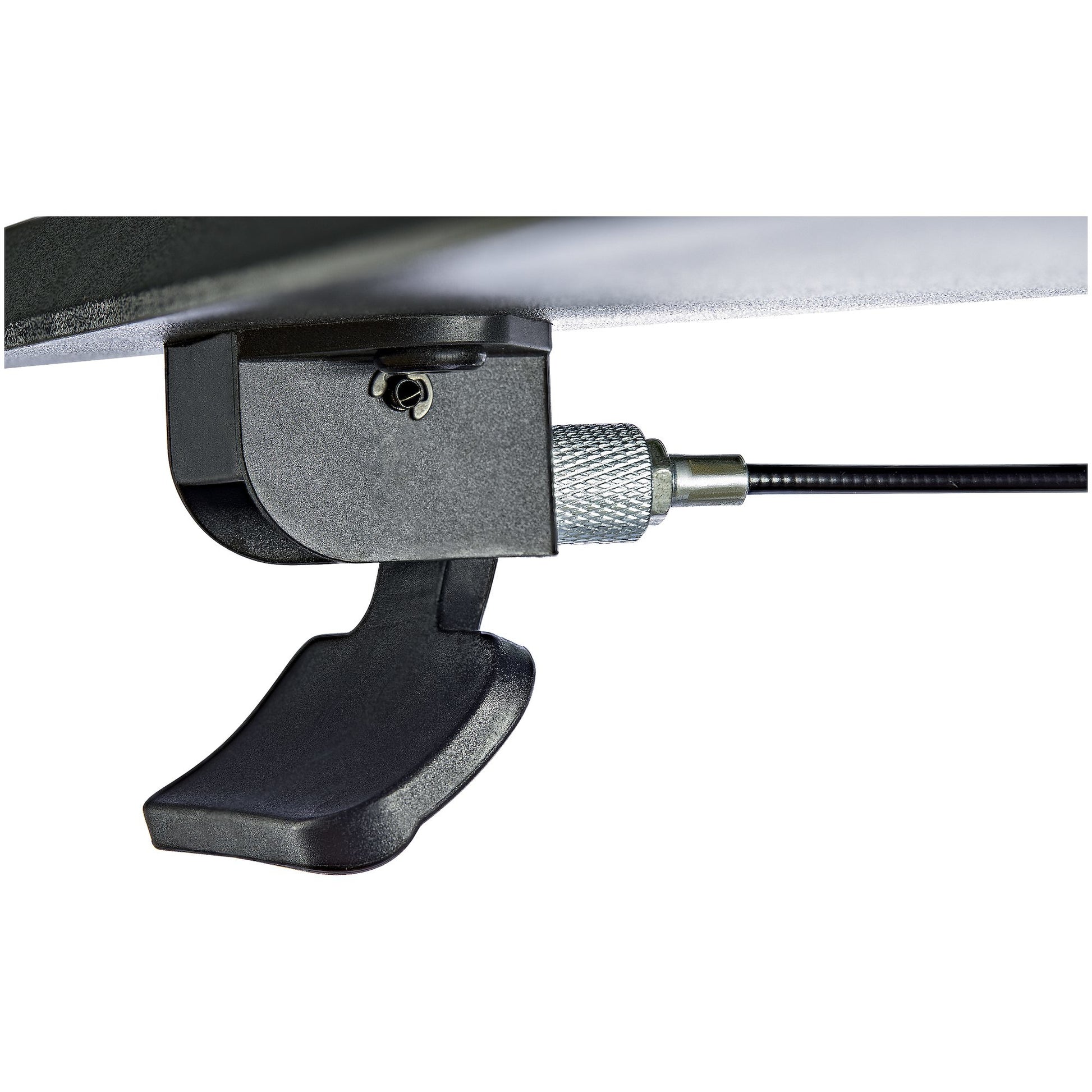 StarTech.com Mobile Standing Desk - Portable Sit Stand Ergonomic Height Adjustable Cart on Wheels - Rolling Computer/Laptop Workstation Table with Locking One-Touch Lift for Teacher/Student