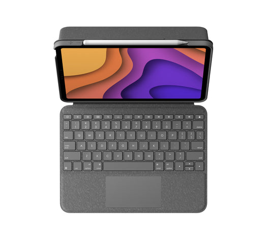Logitech Folio Touch QWERTY English Smart Connector Gray
