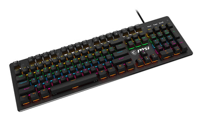MSI FORGE GK300 BLUE US keyboard Gaming USB QWERTY US English Black