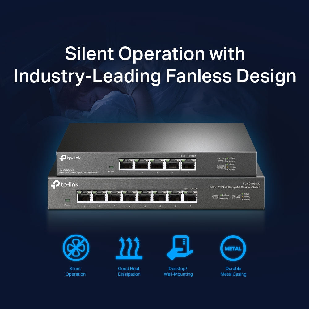 TP-Link TL-SG105-M2 network switch Unmanaged 2.5G Ethernet (100/1000/2500) Black
