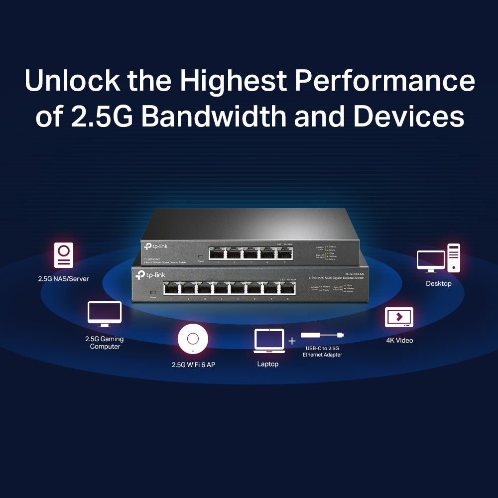 TP-Link TL-SG105-M2 network switch Unmanaged 2.5G Ethernet (100/1000/2500) Black