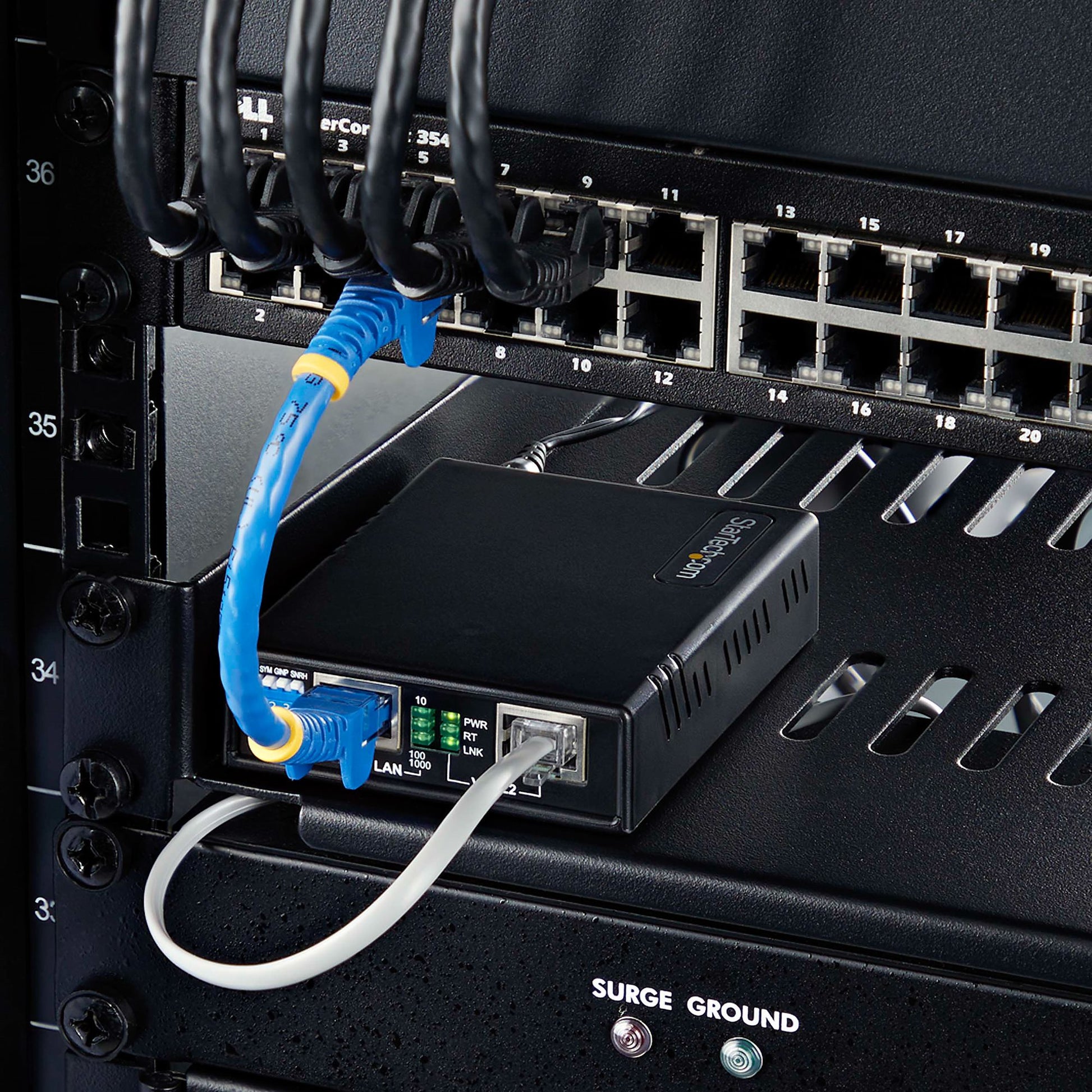 StarTech.com VDSL-LAN-EXTENDER-1G network extender Network repeater Black