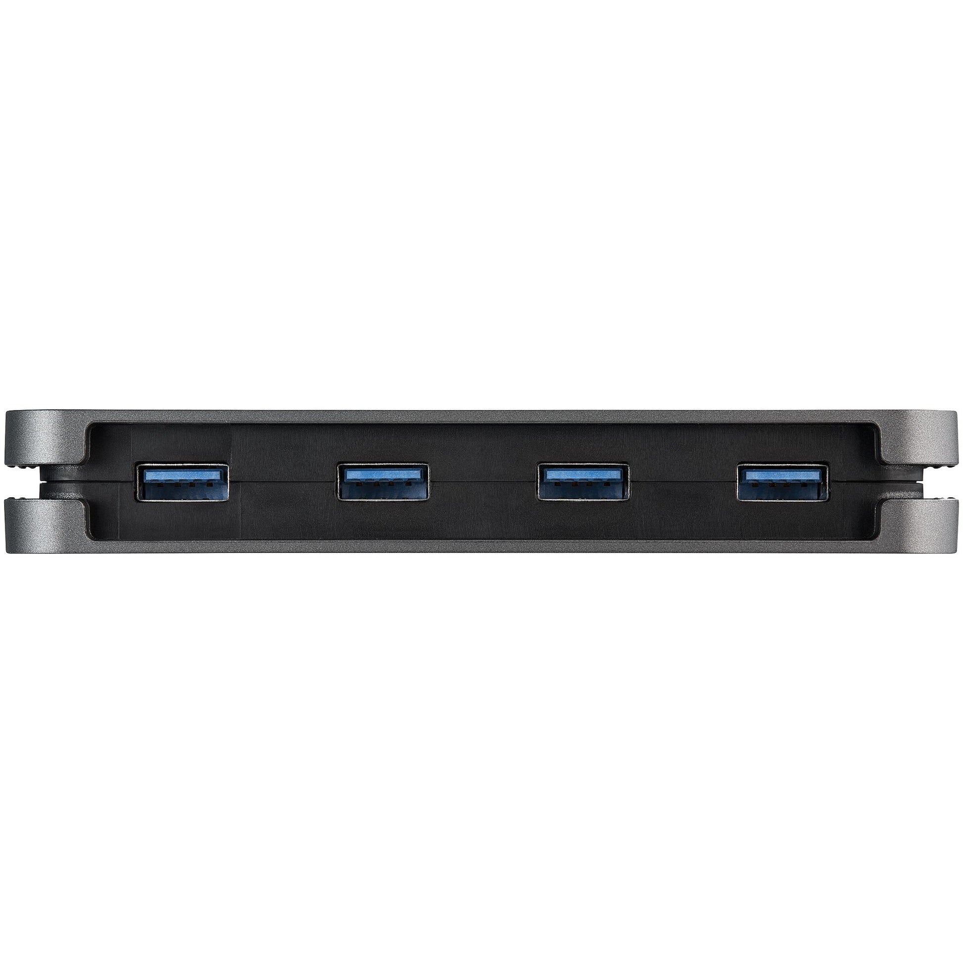 StarTech.com HB30CM4AB interface hub USB 3.2 Gen 1 (3.1 Gen 1) Type-C 5000 Mbit/s Black, Gray