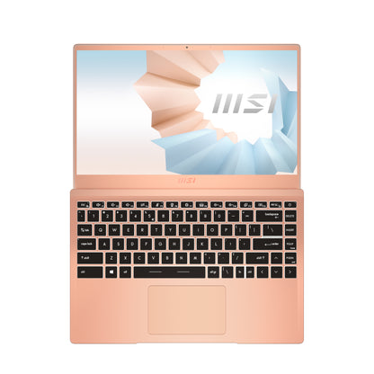 MSI Modern 14 B11SB-290 Intel® Core™ i7 i7-1165G7 Laptop 14" Full HD 16 GB DDR4-SDRAM 512 GB SSD NVIDIA GeForce MX450 Wi-Fi 6 (802.11ax) Windows 10 Home Beige