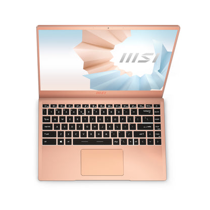 MSI Modern 14 B11SB-290 Intel® Core™ i7 i7-1165G7 Laptop 14" Full HD 16 GB DDR4-SDRAM 512 GB SSD NVIDIA GeForce MX450 Wi-Fi 6 (802.11ax) Windows 10 Home Beige