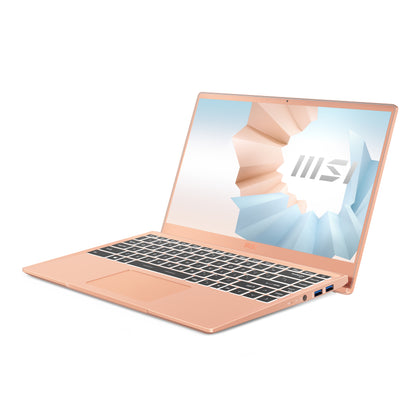 MSI Modern 14 B11SB-290 Intel® Core™ i7 i7-1165G7 Laptop 14" Full HD 16 GB DDR4-SDRAM 512 GB SSD NVIDIA GeForce MX450 Wi-Fi 6 (802.11ax) Windows 10 Home Beige