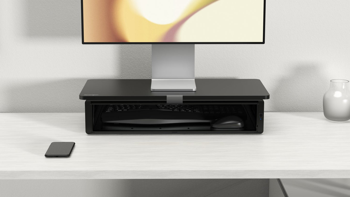 Kensington UVStand™ Monitor Stand with UVC Sanitization Compartment