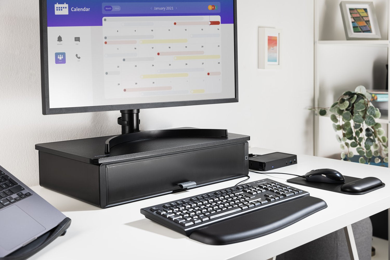 Kensington UVStand™ Monitor Stand with UVC Sanitization Compartment
