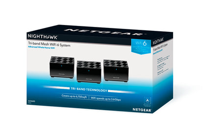 NETGEAR Nighthawk Tri-band (2.4 GHz / 5 GHz / 6 GHz) Wi-Fi 6 (802.11ax) Black 7 Internal