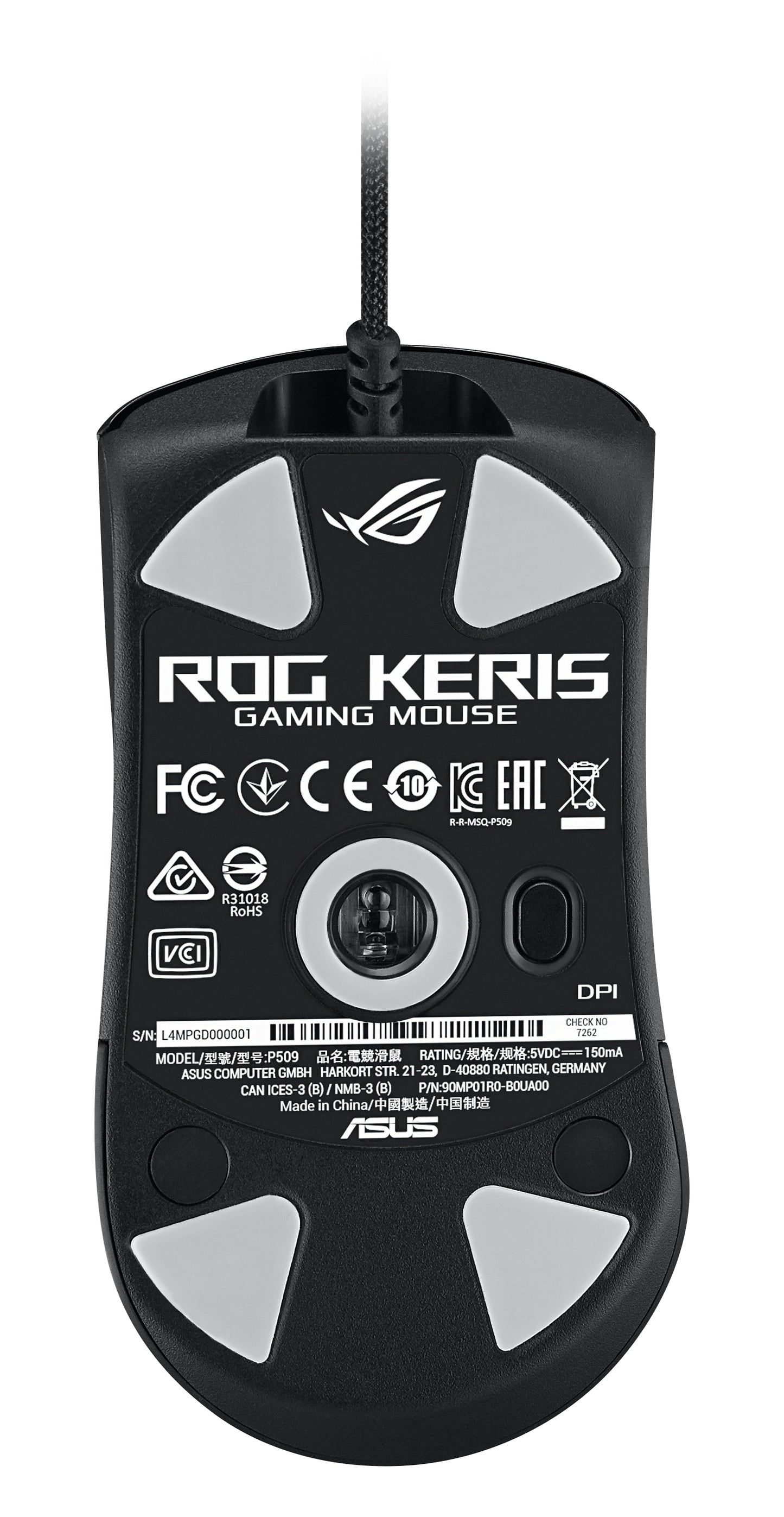 ASUS ROG Keris mouse Gaming Right-hand RF Wireless + USB Type-A 16000 DPI