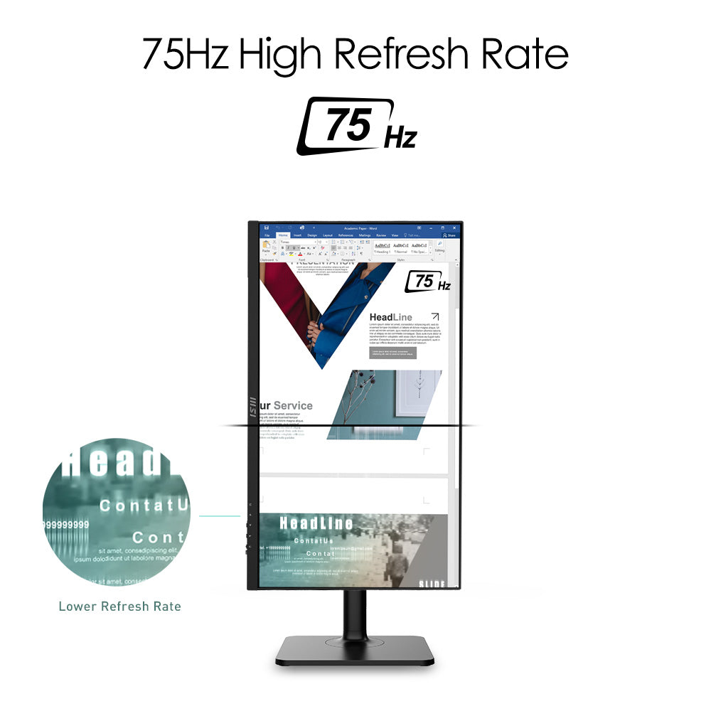MSI Modern MD241P computer monitor 23.8" 1920 x 1080 pixels Full HD LCD Black