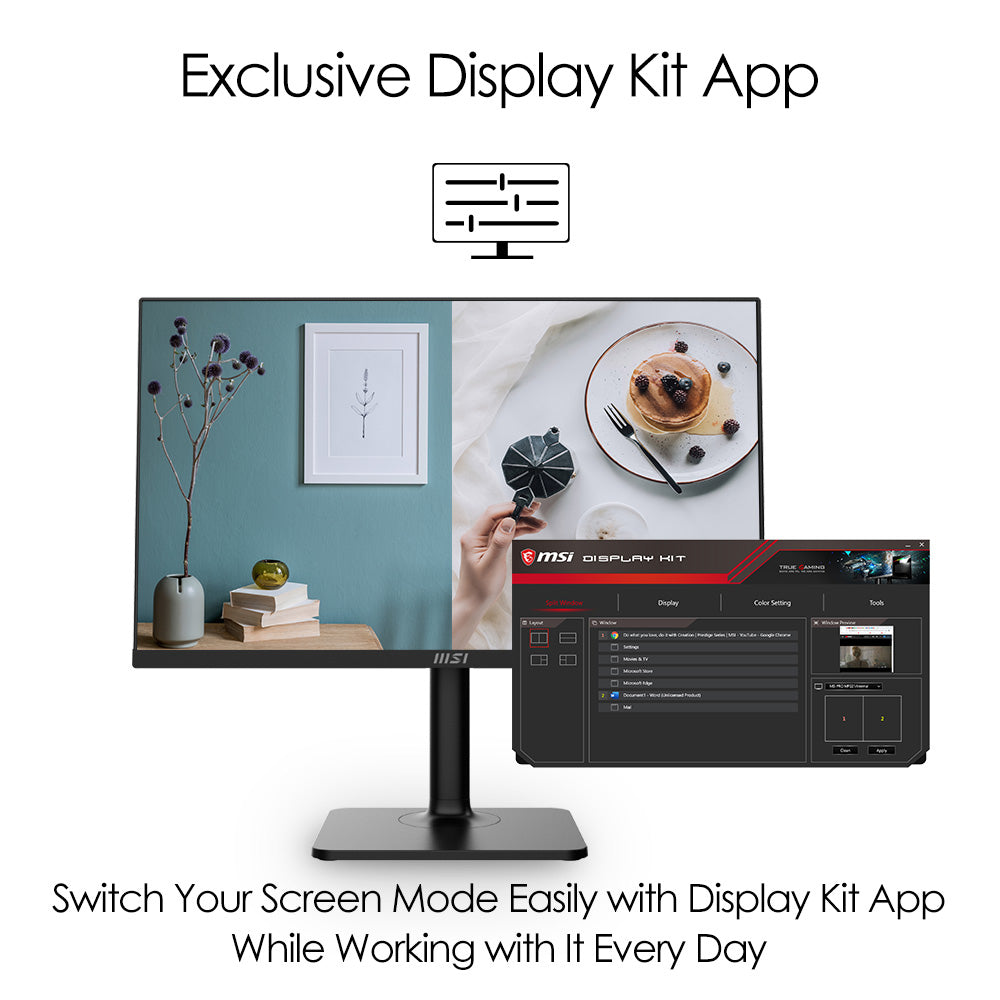 MSI Modern MD241P computer monitor 23.8" 1920 x 1080 pixels Full HD LCD Black