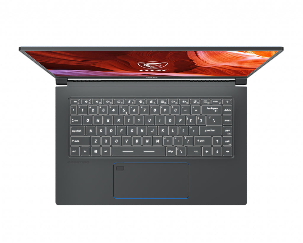 MSI Prestige A10SC-439 Intel® Core™ i7 i7-10710U Laptop 15.6" 4K Ultra HD 32 GB DDR4-SDRAM 1 TB SSD NVIDIA® GeForce® GTX 1650 Max-Q Wi-Fi 6 (802.11ax) Windows 10 Pro Gray
