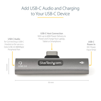StarTech.com CDP2CAPDM laptop dock/port replicator USB 2.0 Type-C Silver