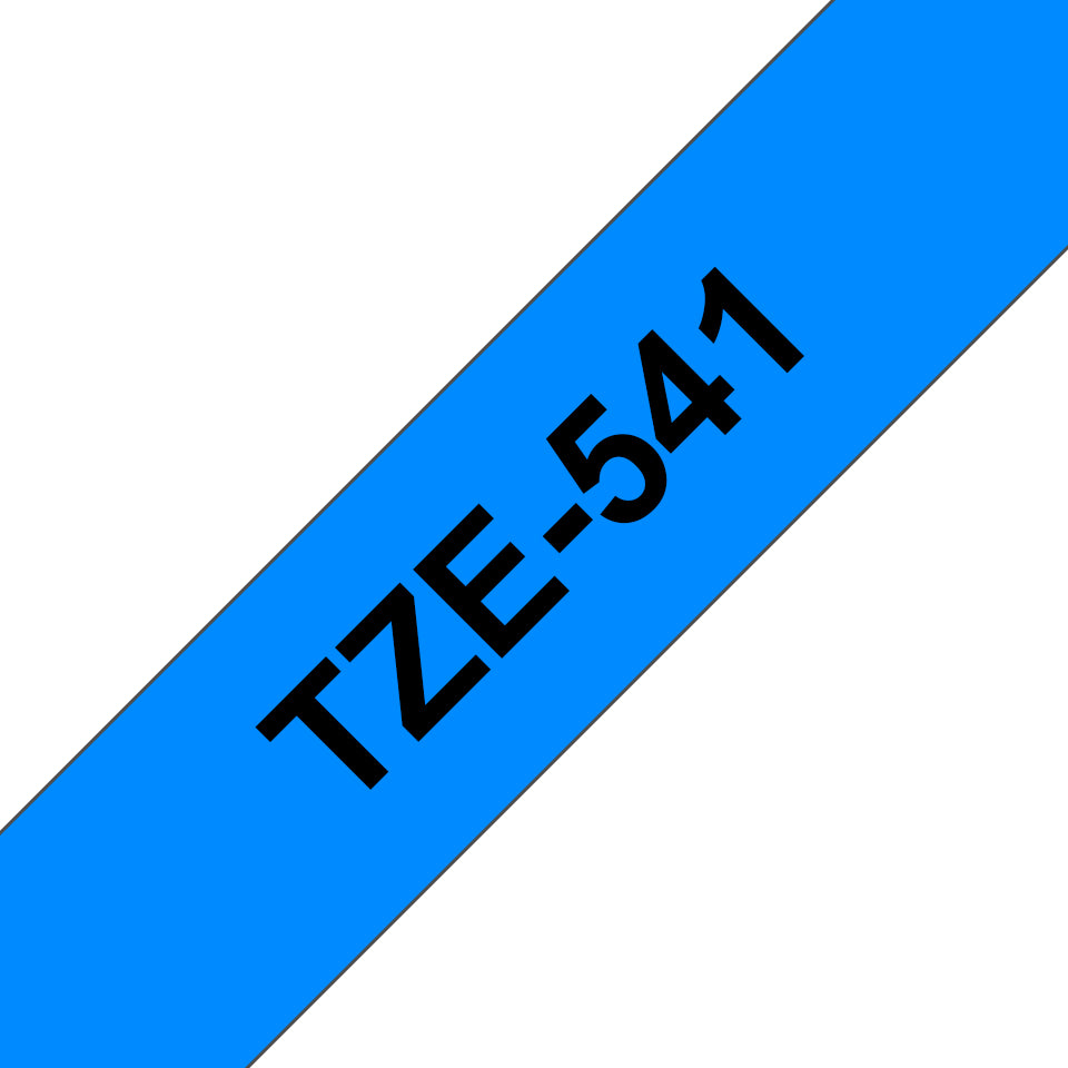 Brother TZE-541 label-making tape Black on blue