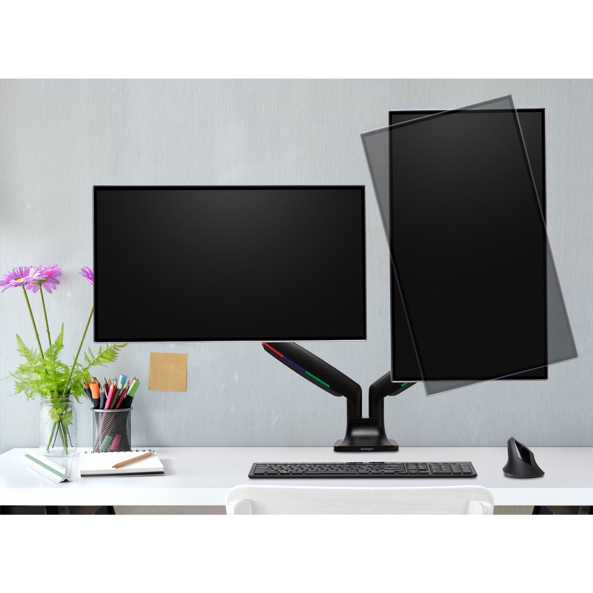 Kensington SmartFit® One-Touch Height Adjustable Dual Monitor Arm