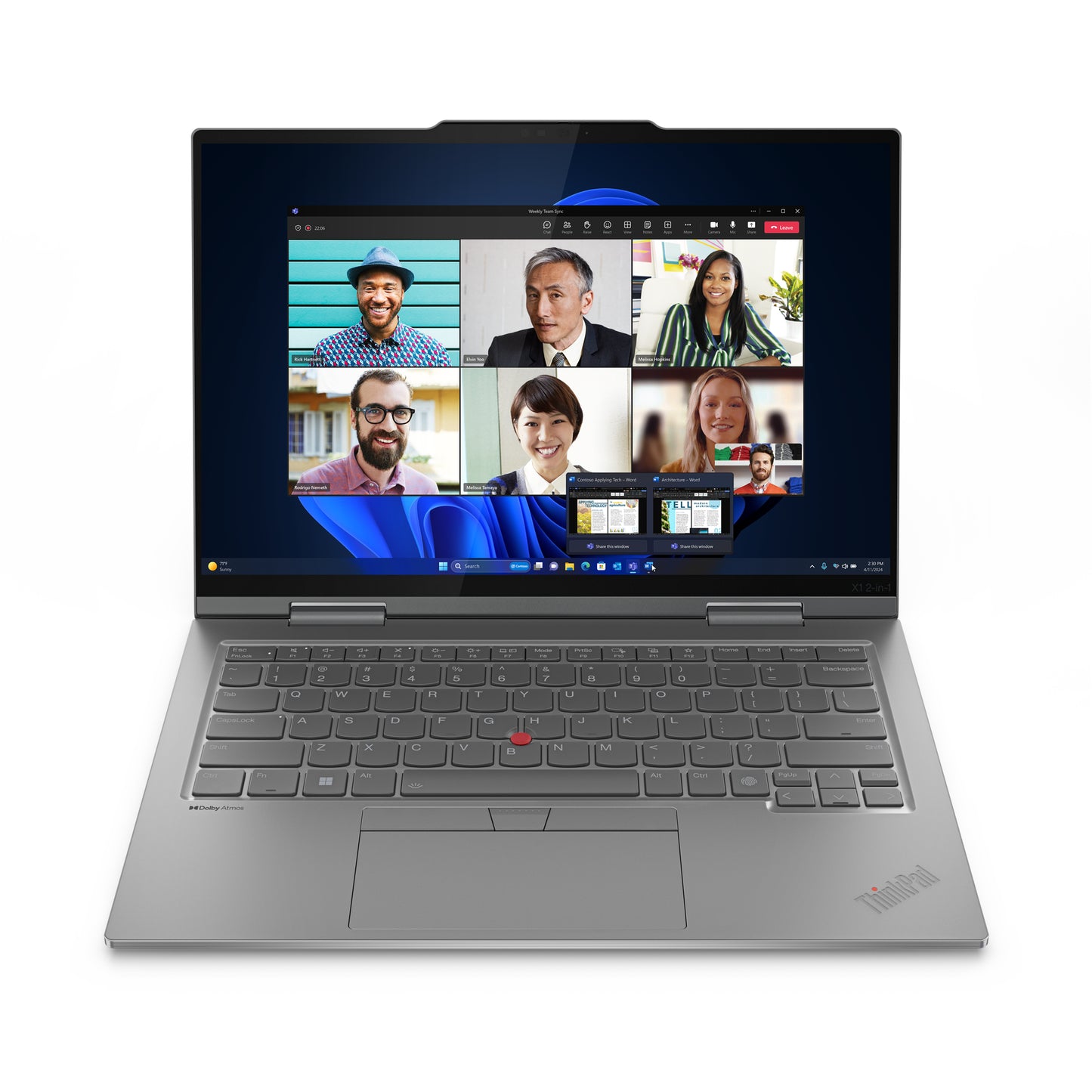 Lenovo ThinkPad X1 2-in-1 Gen 9 Intel Core Ultra 7 155U Hybrid (2-in-1) 14" Touchscreen WUXGA 32 GB LPDDR5x-SDRAM 512 GB SSD Wi-Fi 6E (802.11ax) Windows 11 Pro Gray