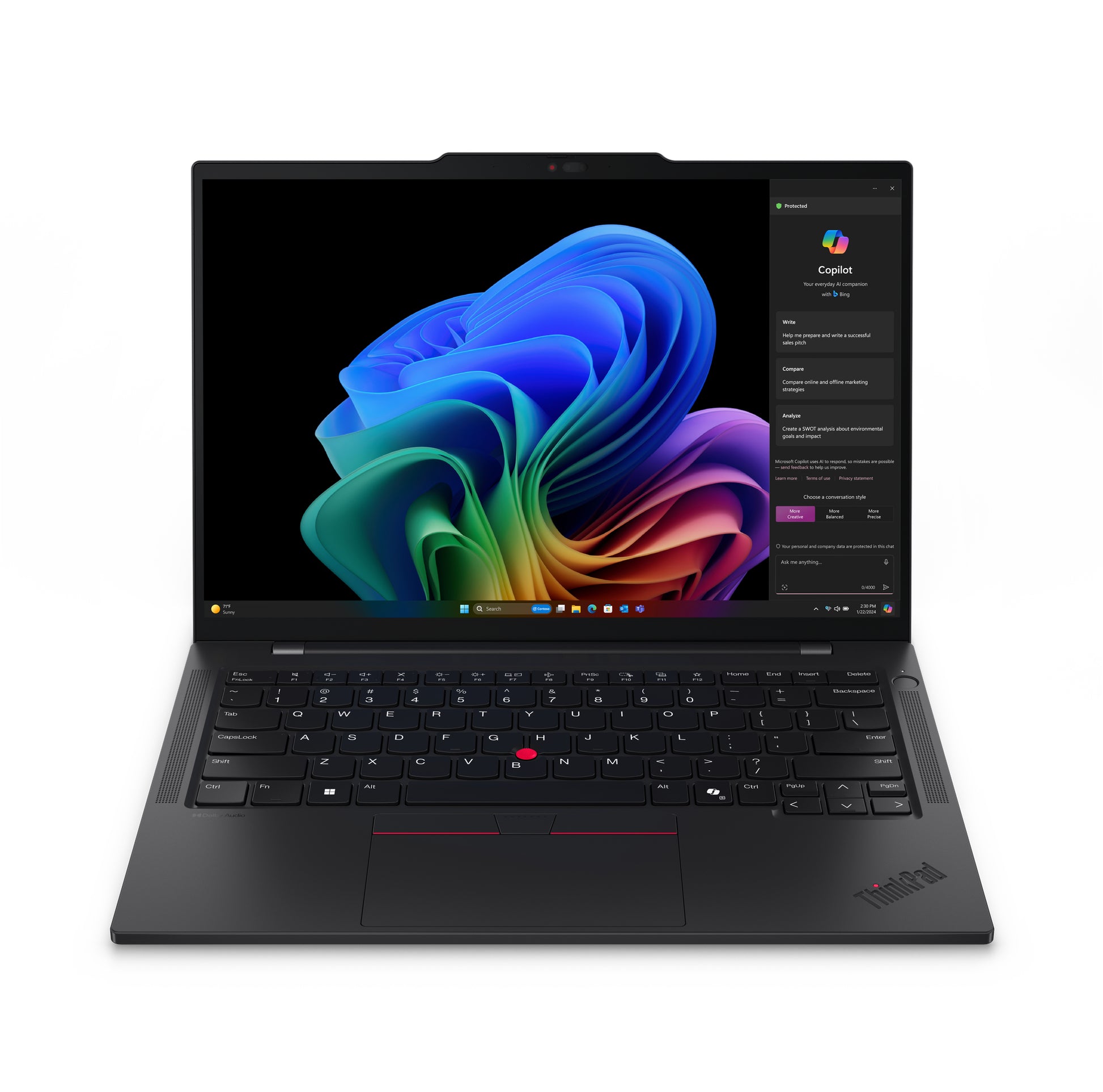 Lenovo ThinkPad T14s Gen 6 (Snapdragon) Copilot+ PC Qualcomm Snapdragon X1E-78-100 Laptop 14" WUXGA 32 GB LPDDR5x-SDRAM 1 TB SSD Wi-Fi 7 (802.11be) Windows 11 Pro Black