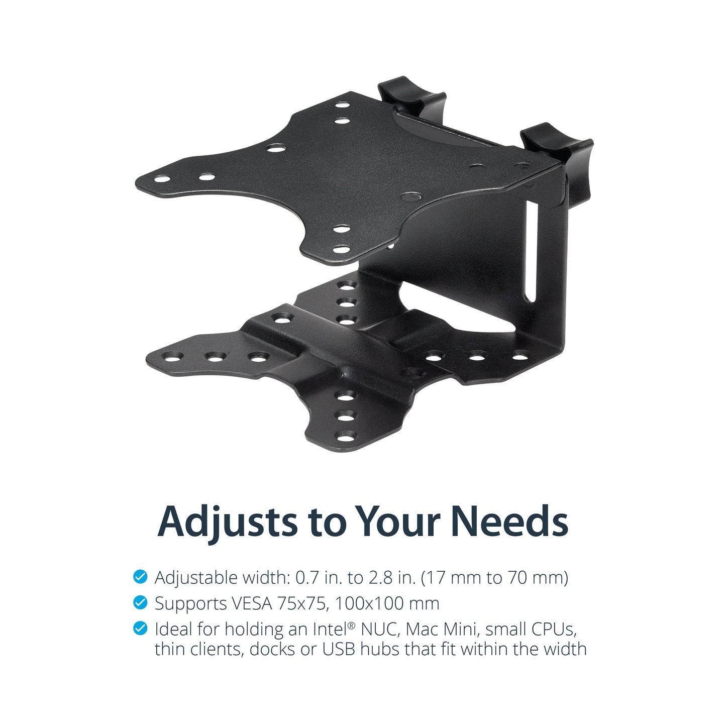 StarTech.com ACCSMNT CPU holder Monitor stand-mounted CPU holder Black
