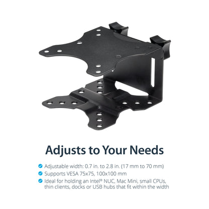 StarTech.com ACCSMNT CPU holder Monitor stand-mounted CPU holder Black