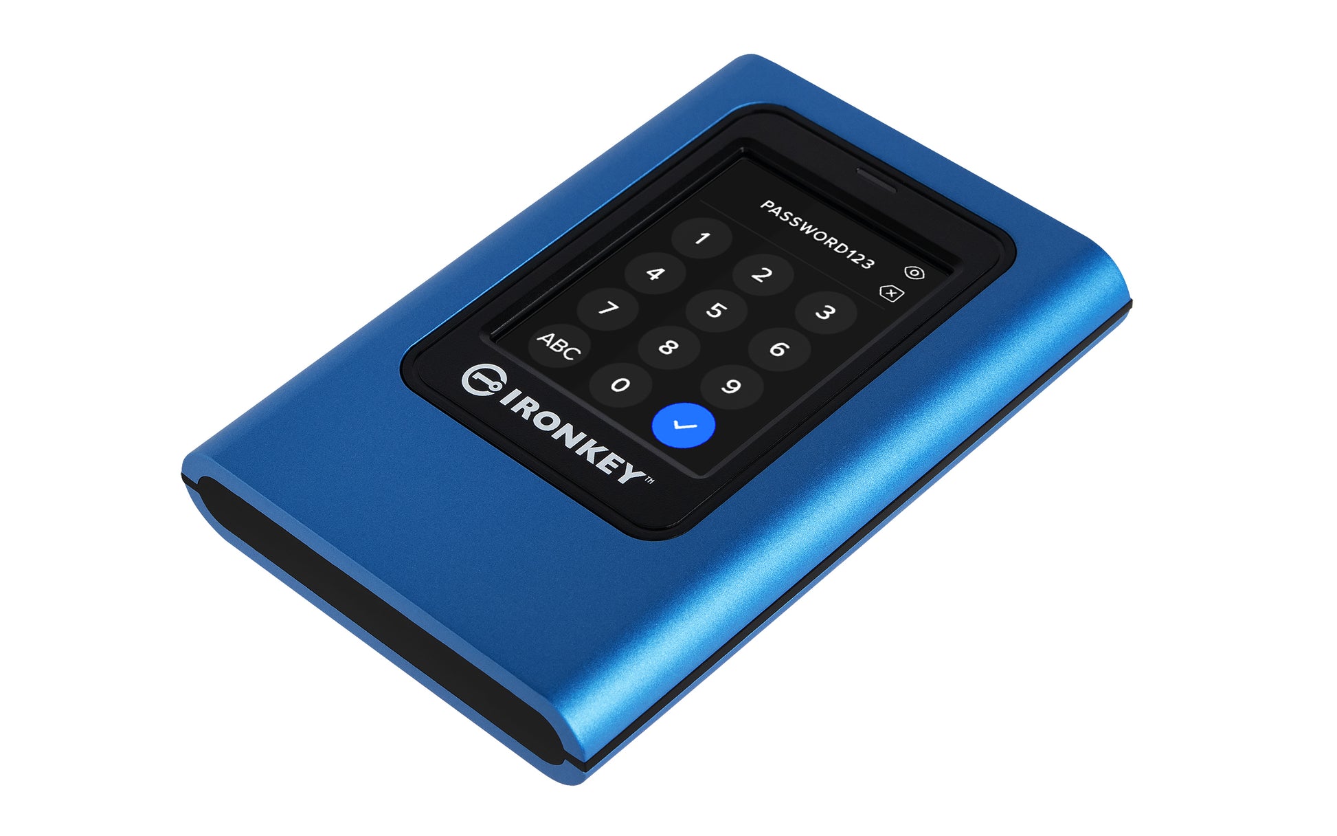 Kingston Technology IronKey Vault Privacy 80 1.92 TB USB Type-C 3.2 Gen 1 (3.1 Gen 1) Blue