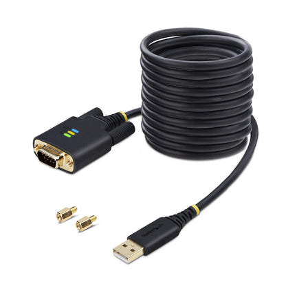 StarTech.com 1P10FFC-USB-SERIAL serial cable Black 118.1" (3 m) USB Type-A DB-9