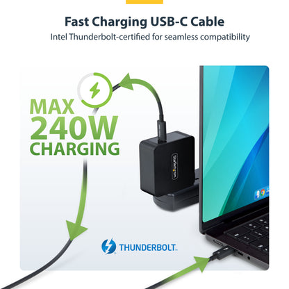 StarTech.com TBLT5MM50CM240W Thunderbolt cable 19.7" (0.5 m) 80 Gbit/s Black