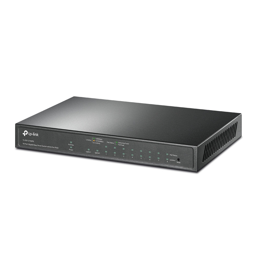 TP-Link TL-SG1210MPE network switch Managed L2 Gigabit Ethernet (10/100/1000) Power over Ethernet (PoE) Black