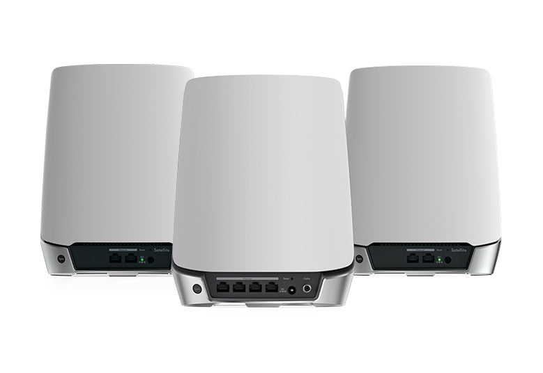 NETGEAR Orbi Tri-band (2.4 GHz / 5 GHz / 5 GHz) Wi-Fi 6 (802.11ax) White 8 Internal