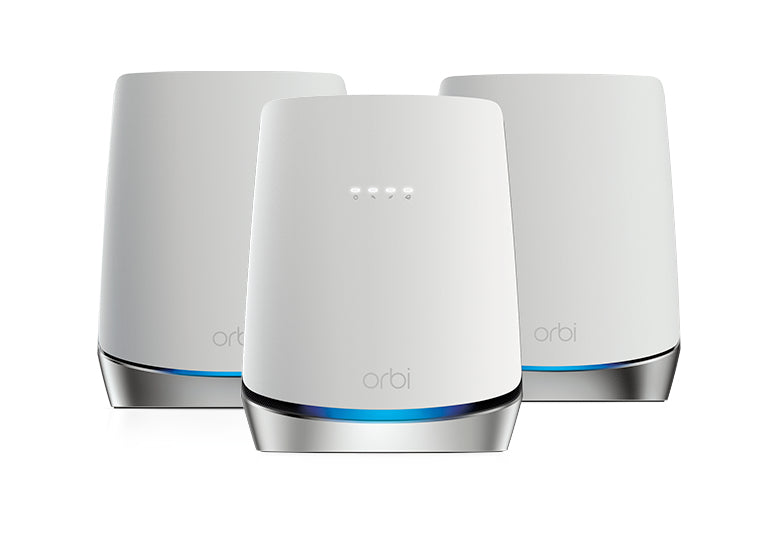 NETGEAR Orbi Tri-band (2.4 GHz / 5 GHz / 5 GHz) Wi-Fi 6 (802.11ax) White 8 Internal