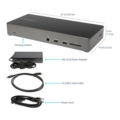 StarTech.com DK31C2DHSPD laptop dock/port replicator Wired USB 3.2 Gen 2 (3.1 Gen 2) Type-C Black, Gray