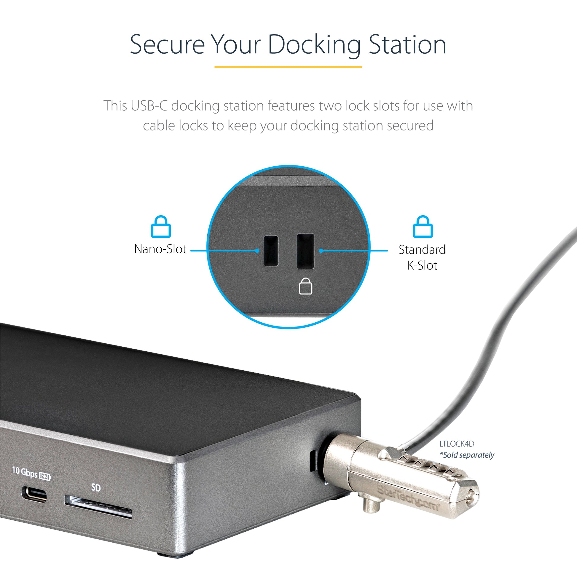 StarTech.com DK31C2DHSPD laptop dock/port replicator Wired USB 3.2 Gen 2 (3.1 Gen 2) Type-C Black, Gray