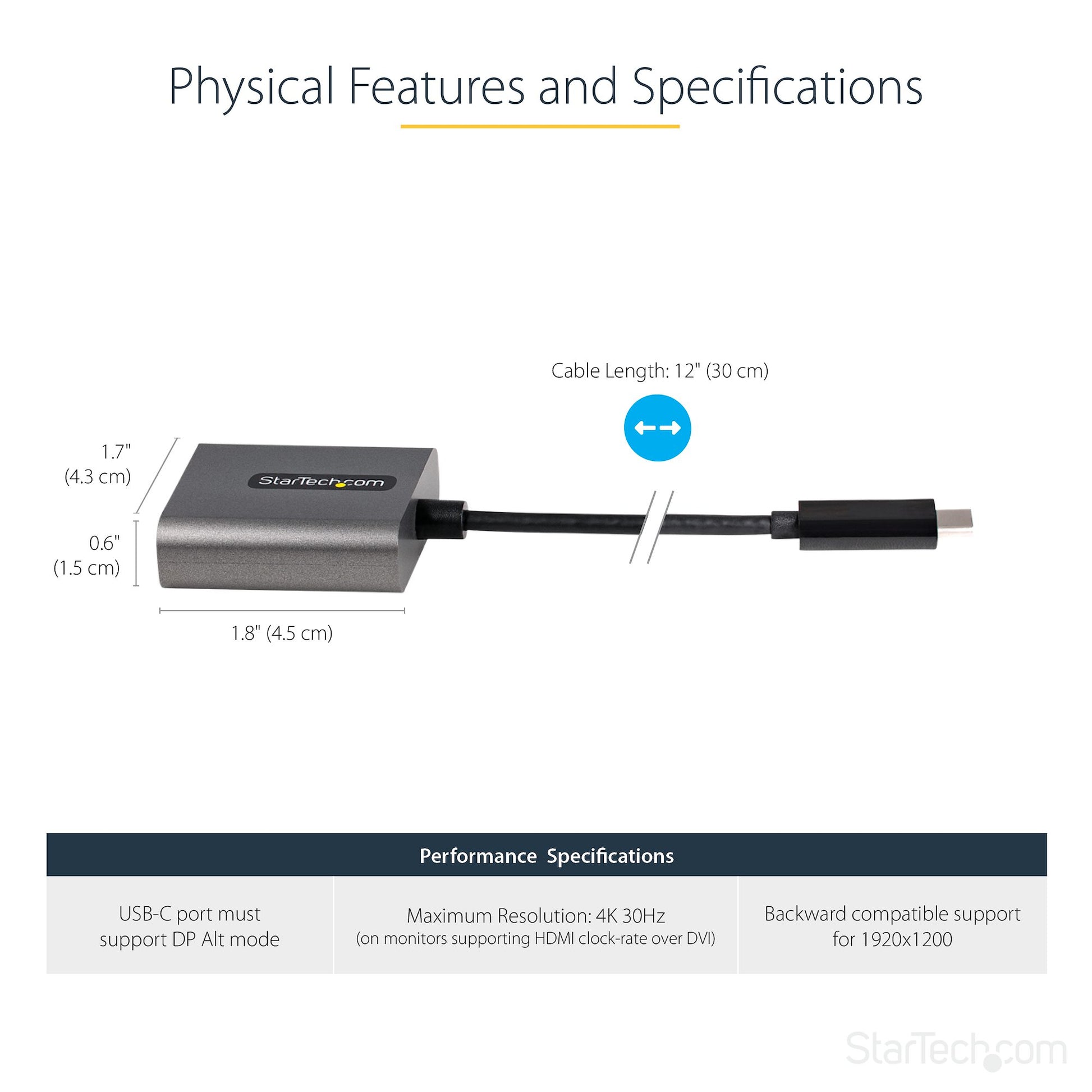 StarTech.com CDP2DVIEC USB graphics adapter 1920 x 1200 pixels Black, Silver