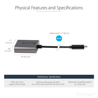 StarTech.com CDP2DVIEC USB graphics adapter 1920 x 1200 pixels Black, Silver