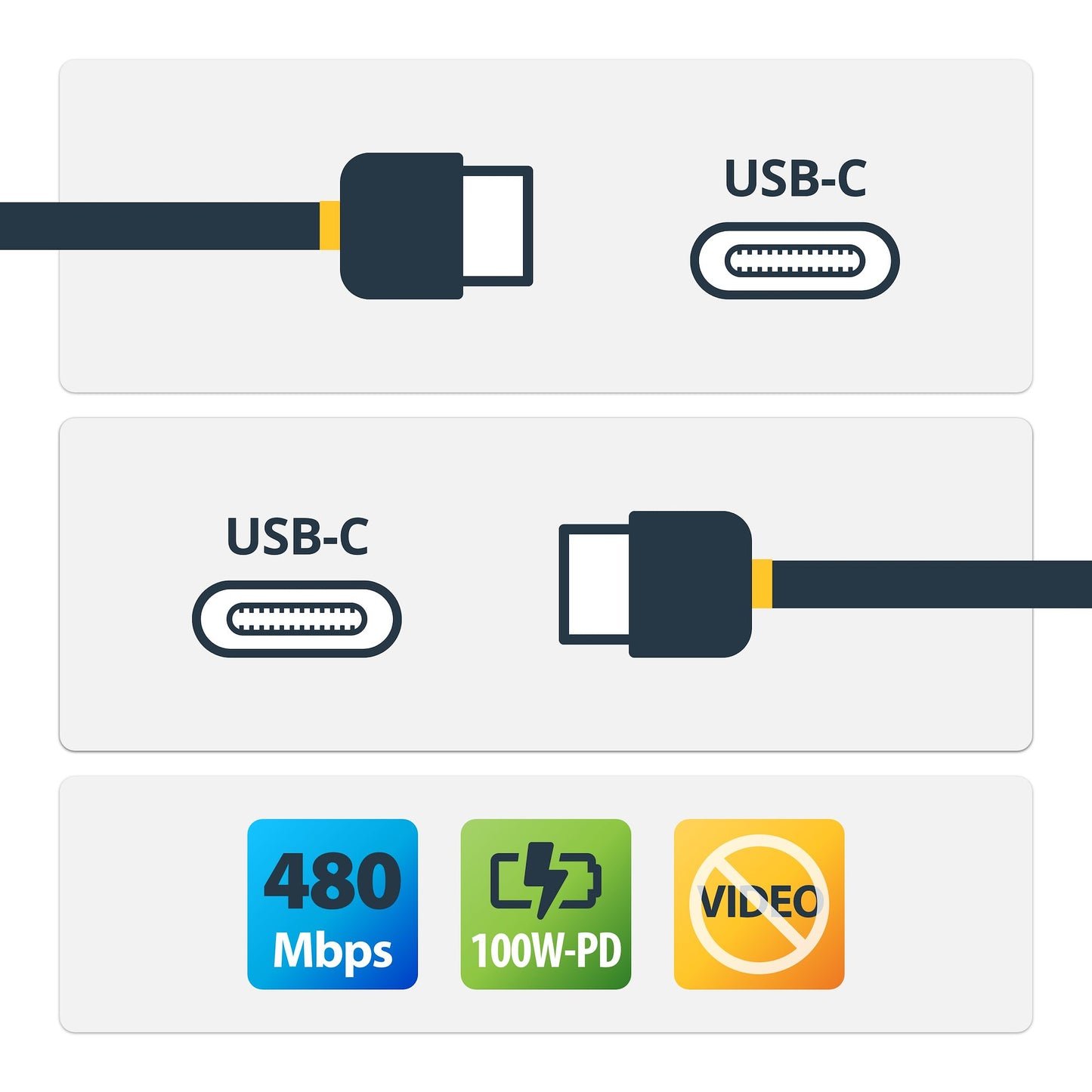 StarTech.com USB2C5C4M USB cable USB 2.0 157.5" (4 m) USB C Black