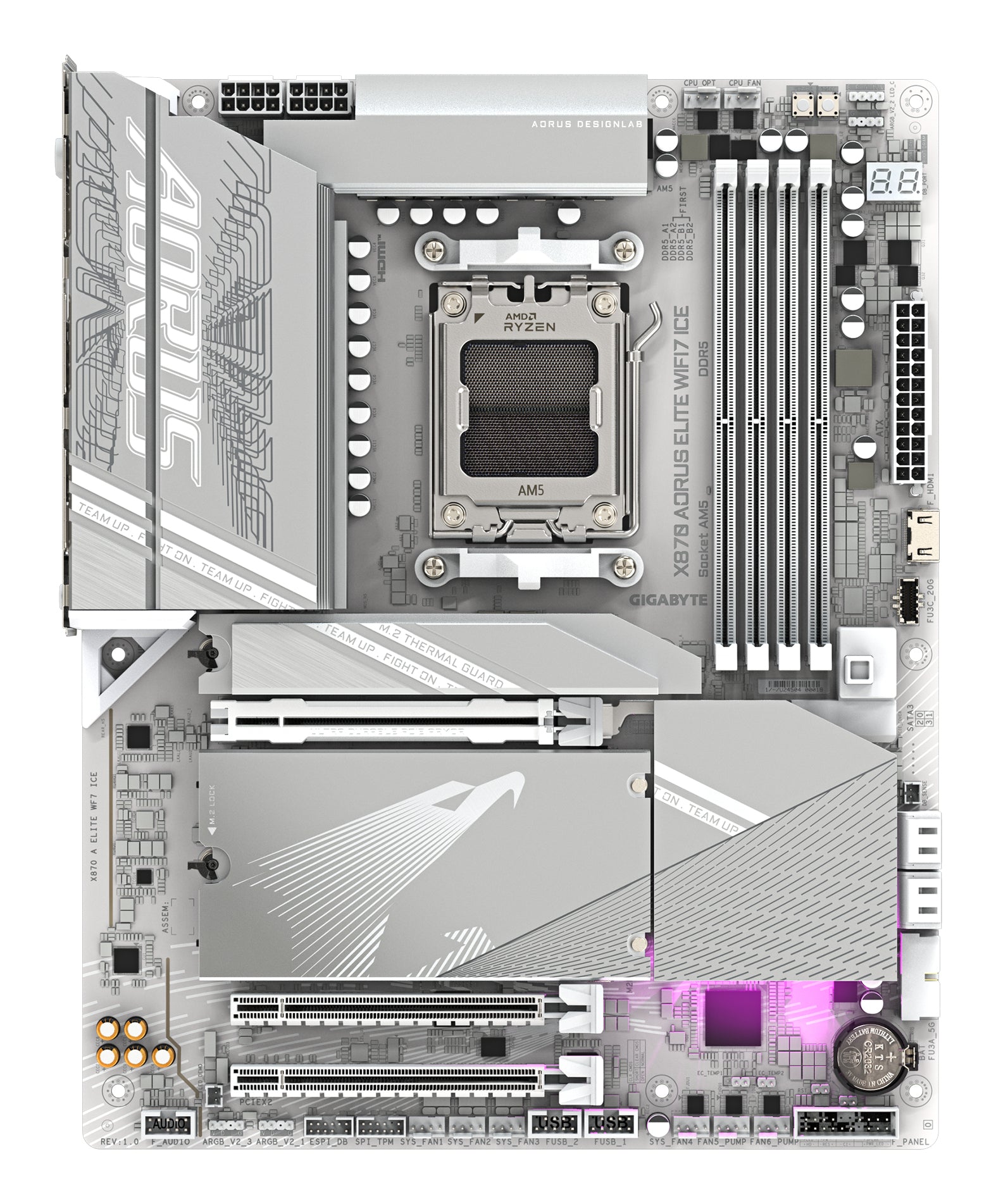 GIGABYTE X870 AORUS ELITE WIFI7 ICE AMD X870 Socket AM5 ATX