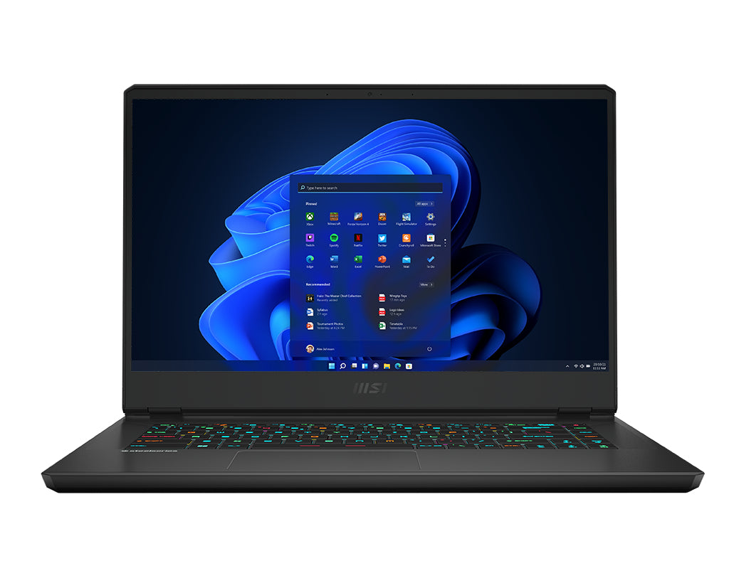 MSI Gaming GP66444 laptop Intel® Core™ i7 i7-11800H 15.6" Full HD 16 GB DDR4-SDRAM 1 TB SSD NVIDIA GeForce RTX 3080 Wi-Fi 6E (802.11ax) Windows 10 Home Black