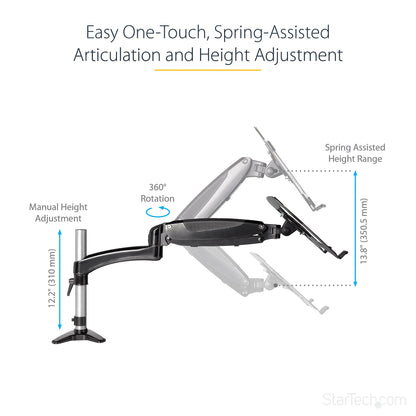 StarTech.com ARMUNONB1 laptop stand Laptop & monitor arm Black