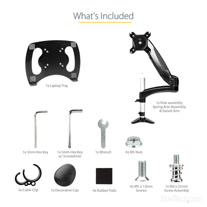 StarTech.com ARMUNONB1 laptop stand Laptop & monitor arm Black