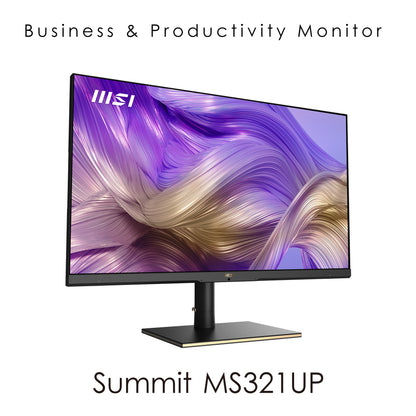 MSI Summit MS321UP computer monitor 32" 3840 x 2160 pixels 4K Ultra HD LED Black, Gold