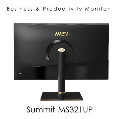 MSI Summit MS321UP computer monitor 32" 3840 x 2160 pixels 4K Ultra HD LED Black, Gold